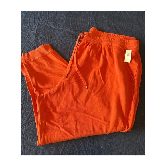 NWT Old Navy Plus Size Rust Color Joggers Elastic Waist Drawstring Size 4X - Picture 1 of 6